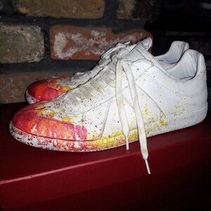 ** MAISON MARGIELA PAINT SPLATTER SNEAKERS SIZE 45